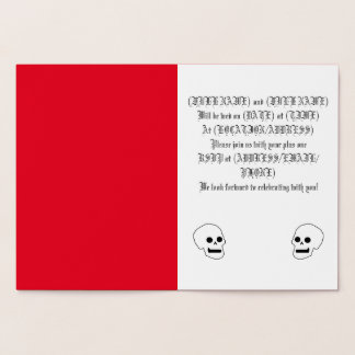 Tarjeta de Relieve metalizado de gótico