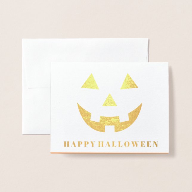 Tarjeta de Relieve metalizado de Halloween (Anverso con sobre)
