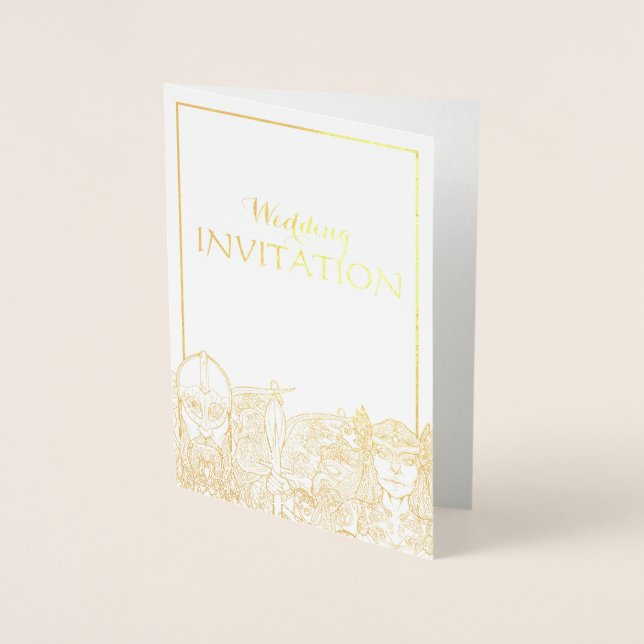 Tarjeta de Relieve metalizado de invitación a matr (Anverso)