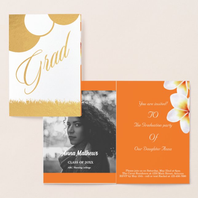 Tarjeta de Relieve metalizado de invitación e invi (Demostración)