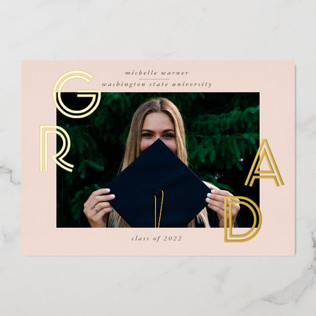 tarjeta de Relieve metalizado de invitación para g (Anverso)