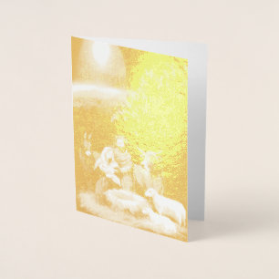 Tarjeta de Relieve metalizado de navidad de merry