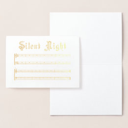 Tarjeta de Relieve metalizado de noche silenciosa