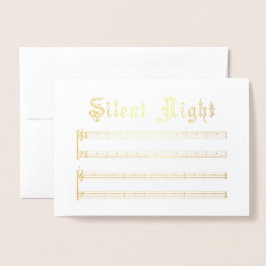 Tarjeta de Relieve metalizado de noche silenciosa