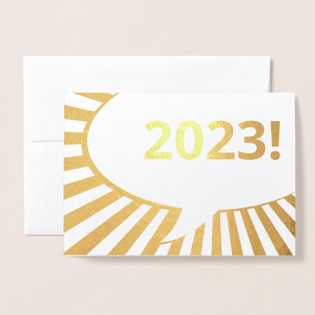 Tarjeta de Relieve metalizado de oro de la burbuja (Anverso con sobre)