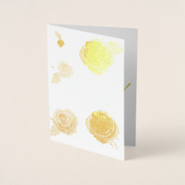 Tarjeta de Relieve metalizado de oro gracias a tan