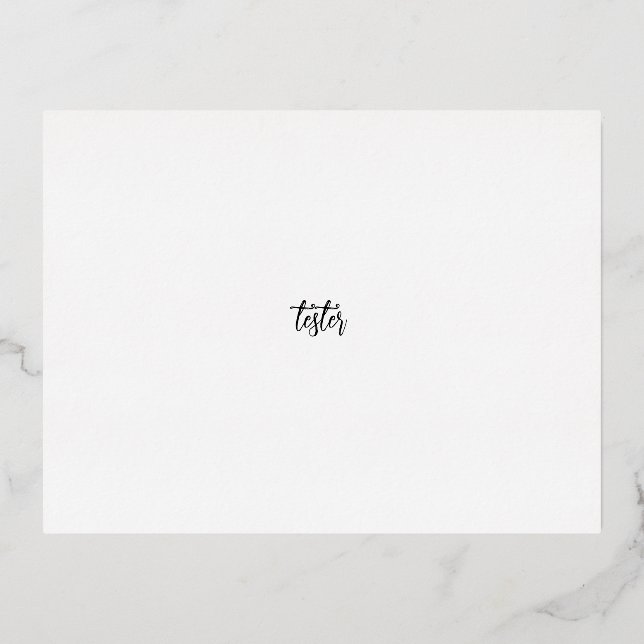 tarjeta de Relieve metalizado de prueba (Anverso)