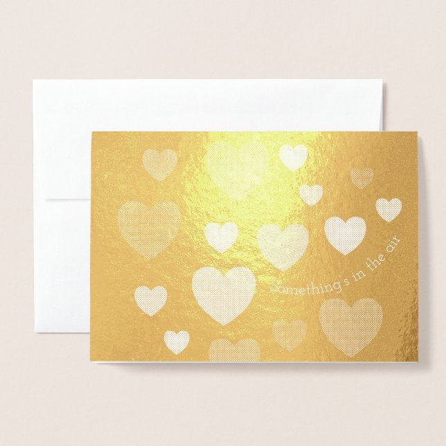 Tarjeta de Relieve metalizado de San Valentín (Anverso con sobre)