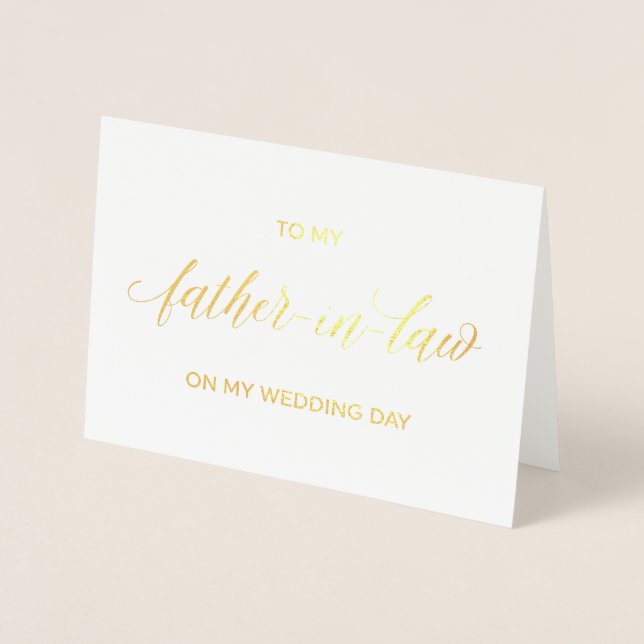Tarjeta de Relieve metalizado dorado | a mi padre  (Anverso)