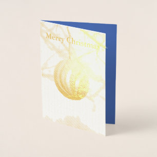 Tarjeta de Relieve metalizado dorado de bola con o