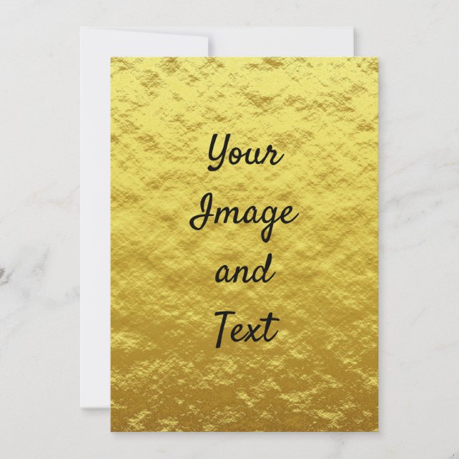 Tarjeta de Relieve metalizado dorado de lujo perso (Anverso)