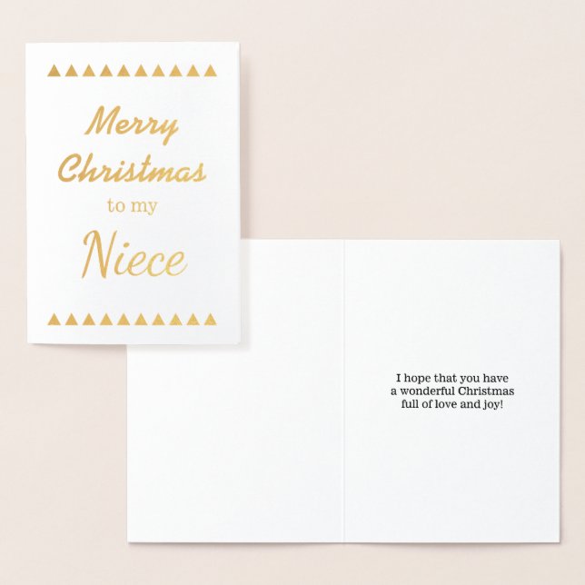 Tarjeta de Relieve metalizado dorado "Feliz Navida (Demostración)