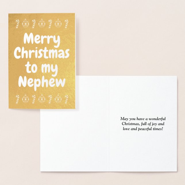 Tarjeta de Relieve metalizado dorado "Feliz Navida (Demostración)