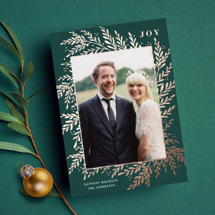 Tarjeta de Relieve metalizado dorado fotográfico p