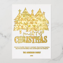 Tarjeta de Relieve metalizado dorado moderna de lo