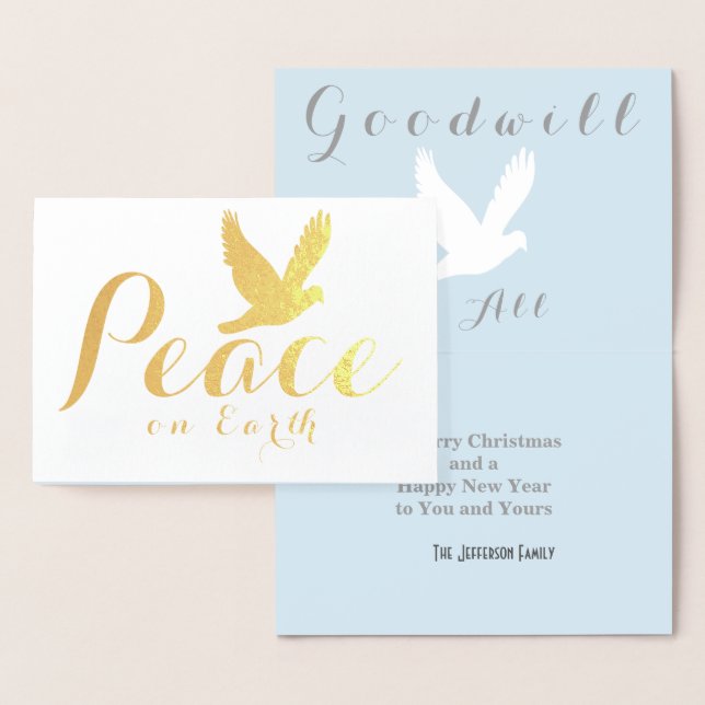 Tarjeta de Relieve metalizado dorado Navidades Pea (Demostración)
