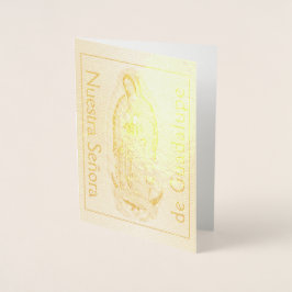 Tarjeta de Relieve metalizado dorado Nuestra Señor