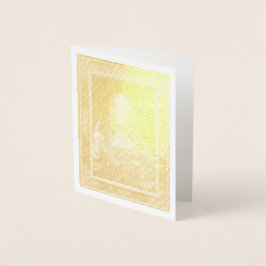 Tarjeta de Relieve metalizado dorado Salvator Mund