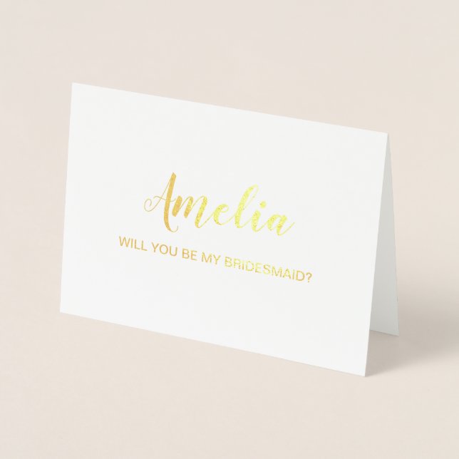 Tarjeta de Relieve metalizado dorado | será mi nov (Anverso)