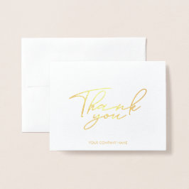 Tarjeta de Relieve metalizado dorado simple y eleg