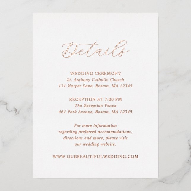 Tarjeta de Relieve metalizado elegante tradicional (Anverso)