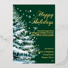 Tarjeta de Relieve metalizado Evergreen de lujo Co