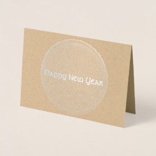 Tarjeta de Relieve metalizado - Feliz Año Nuevo