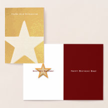 Tarjeta de Relieve metalizado Feliz Cumpleaños