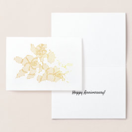 Tarjeta de Relieve metalizado - Flores de Hibiscus