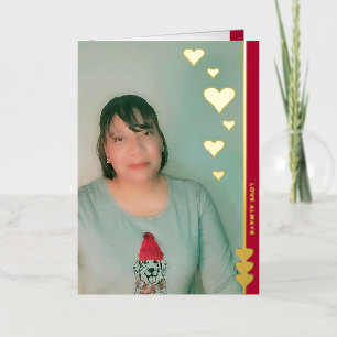 Tarjeta de Relieve metalizado fotográfico personal