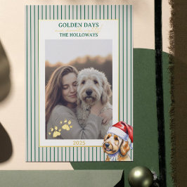 Tarjeta de Relieve metalizado Golden Doodle de Hol