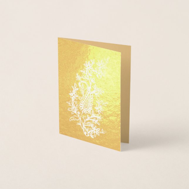 Tarjeta de Relieve metalizado Gracias (Anverso)