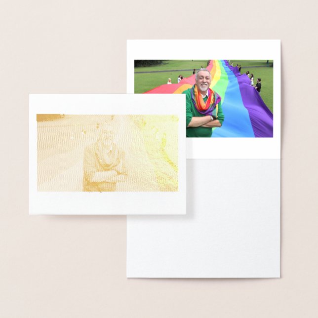 Tarjeta de Relieve metalizado In Memory of Gilbert (Demostración)