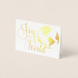Tarjeta de Relieve metalizado Joy to the World Han