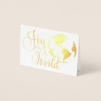 Tarjeta de Relieve metalizado Joy to the World Han