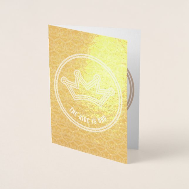 Tarjeta de Relieve metalizado King Dad (Anverso)