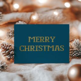 Tarjeta de Relieve metalizado navideña moderna en