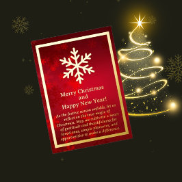 Tarjeta de Relieve metalizado para Navidades de co