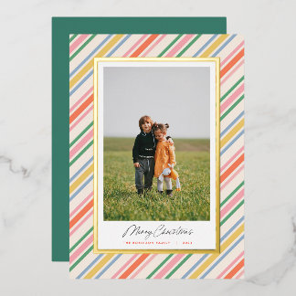 Tarjeta de Relieve metalizado para Navidades de fr