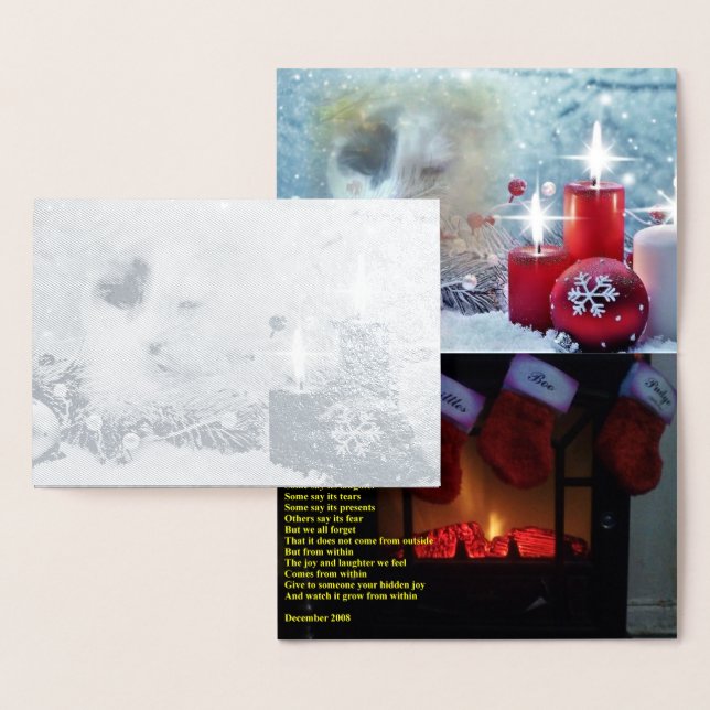 Tarjeta de Relieve metalizado para Navidades de Sp (Demostración)