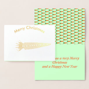 Tarjeta de Relieve metalizado para renos de una za