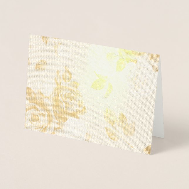 Tarjeta de Relieve metalizado para Rosas de oro, e (Anverso)
