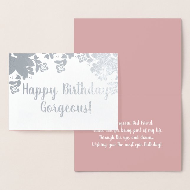 Tarjeta de Relieve metalizado Real de Cumpleaños R (Demostración)