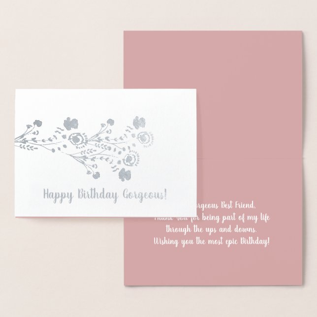 Tarjeta de Relieve metalizado Real Floral Botánica (Demostración)