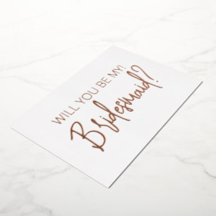 Tarjeta de Relieve metalizado Rosa Gold Minimal Br