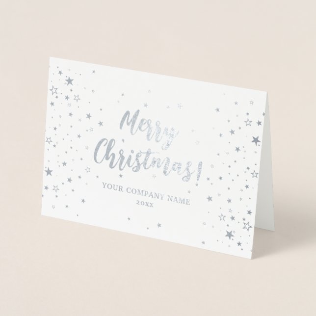 Tarjeta de Relieve metalizado Seasons Greetings Si (Anverso)