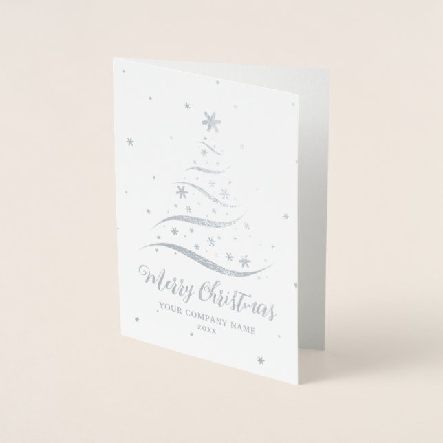 Tarjeta de Relieve metalizado Seasons Greetings Si (Anverso)