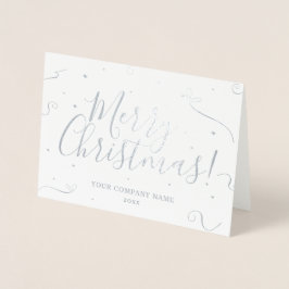 Tarjeta de Relieve metalizado Seasons Greetings Si