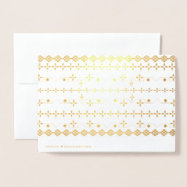 Tarjeta de Relieve metalizado sencilla y elegante