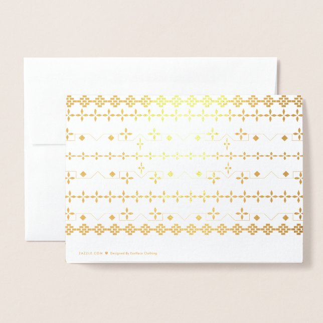 Tarjeta de Relieve metalizado sencilla y elegante (Reverso con sobre)